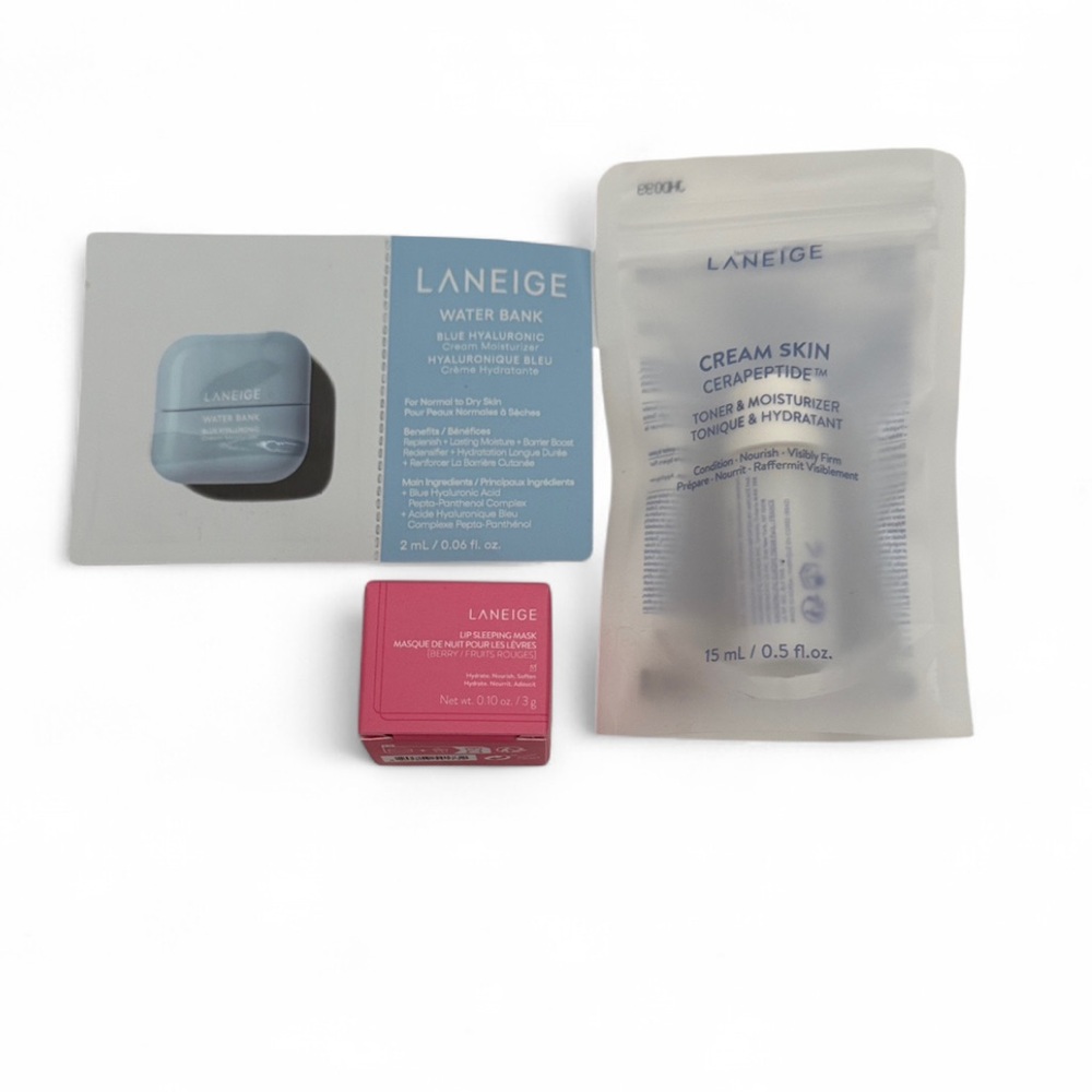 LANEIGE Skincare Trio with Cream Skin, Water Bank and Lip Sleeping Mask